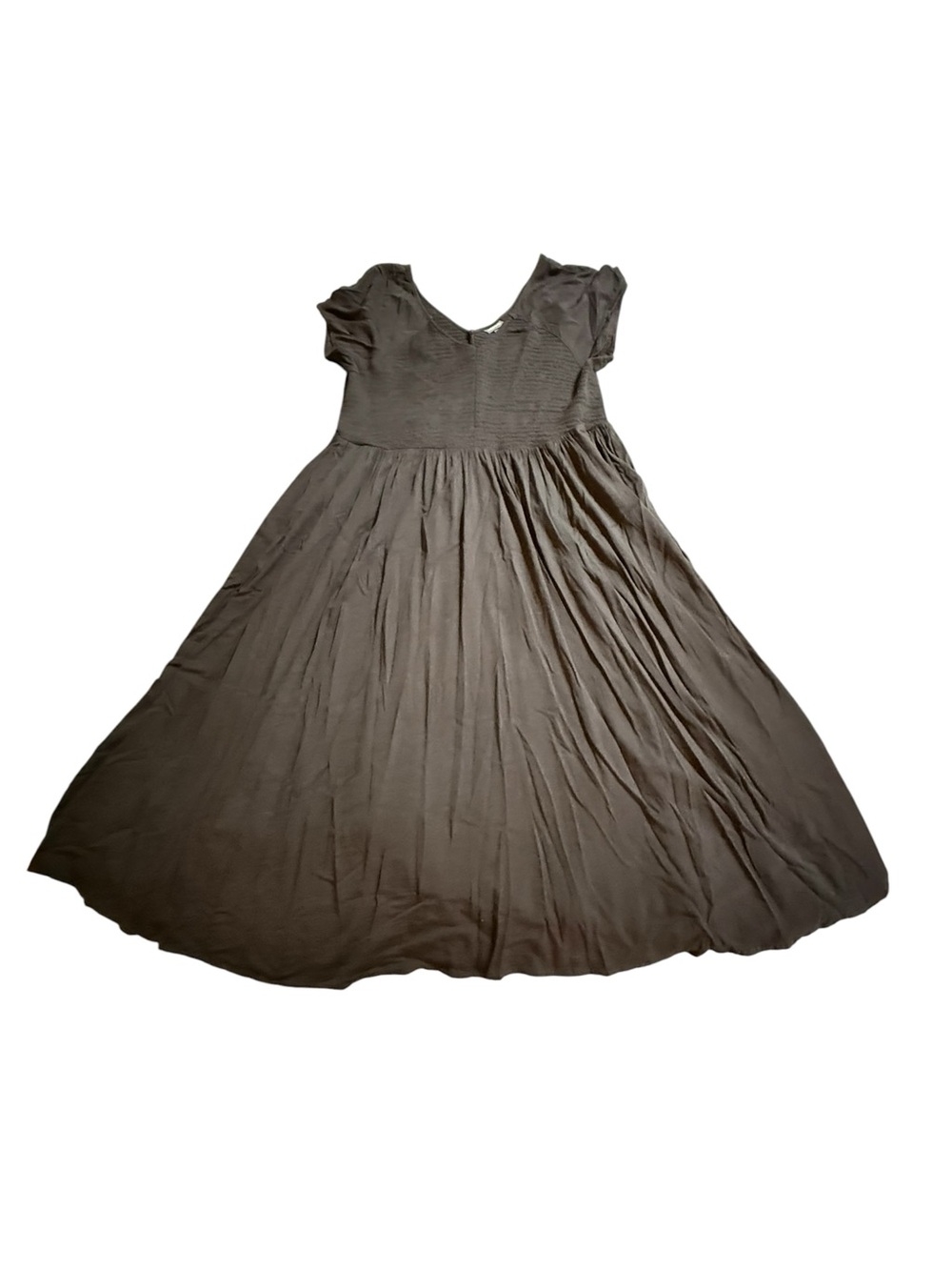 Torrid Black Pleated Bodice Midi Dress Pockets Size 3 3X Plus Size